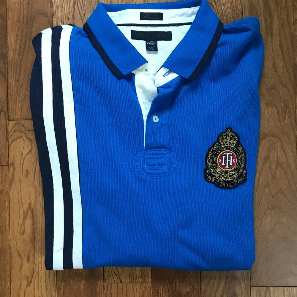 Tommy Hilfiger - Blue Long Sleeve Rugby  Shirt
